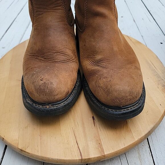 Wolverine Boots Mens Steel Toe Brown Leather Size 10.5 M Pull On Work W04727 main image 10